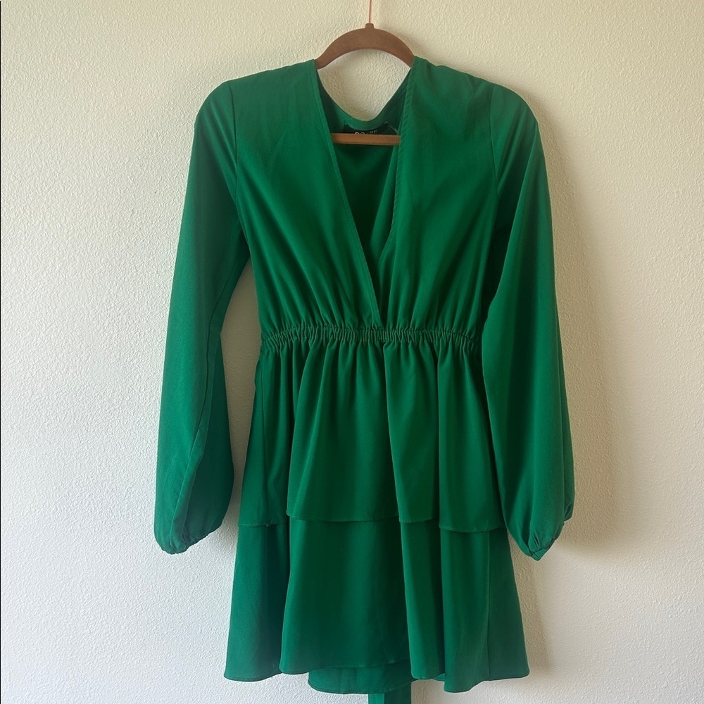 DO+BE Vibrant Green Long Sleeve Dress